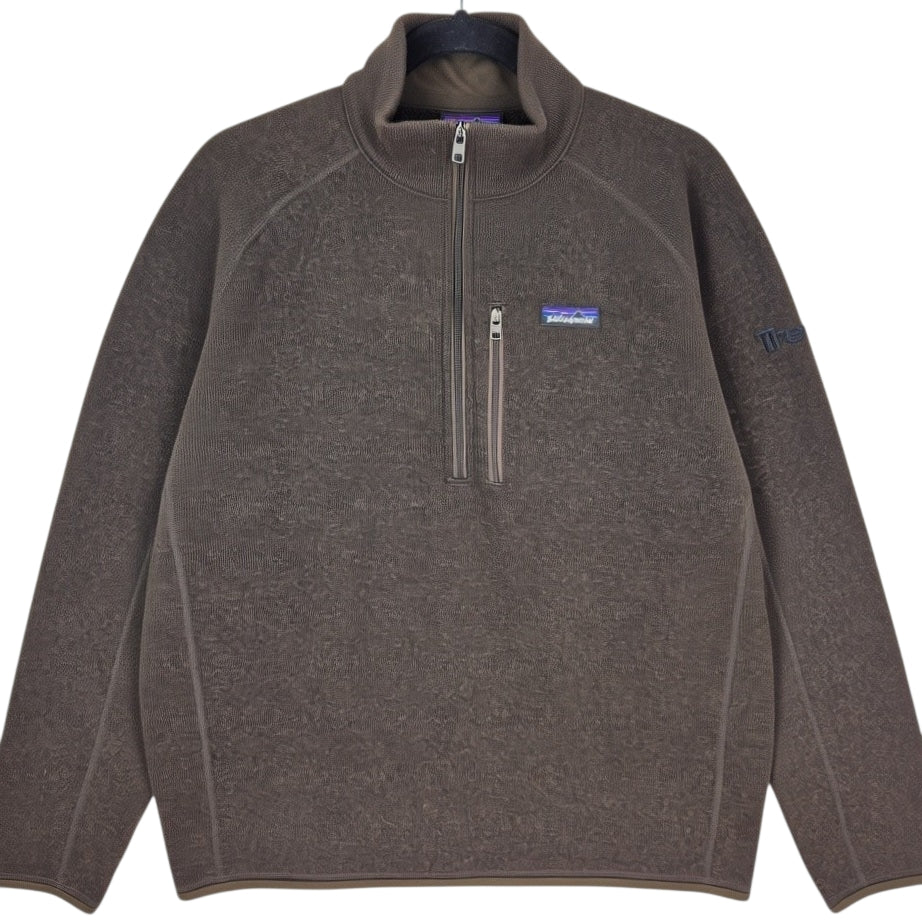 Patagonia Brown Quarter Zip Fleece Jumper Size XL