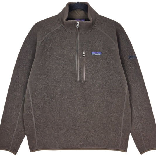 Patagonia Brown Quarter Zip Fleece Jumper Size XL