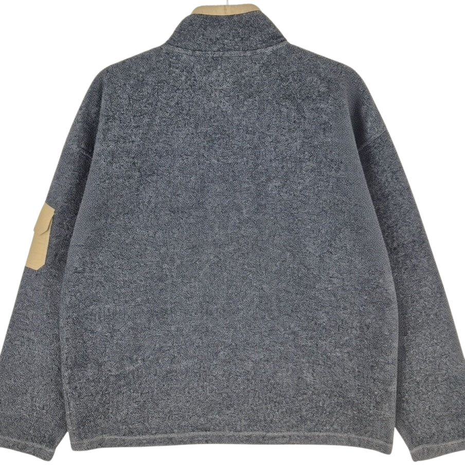 Vintage Tommy Hilfiger 90's Grey Embroidered Fleece Jumper Size XL