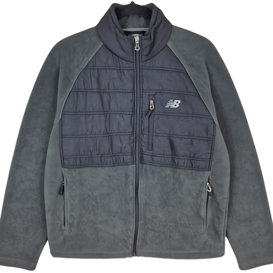 New Balance Dark Grey Fleece Zip Jumper Size M