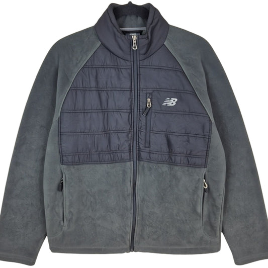 New Balance Dark Grey Fleece Zip Jumper Size M