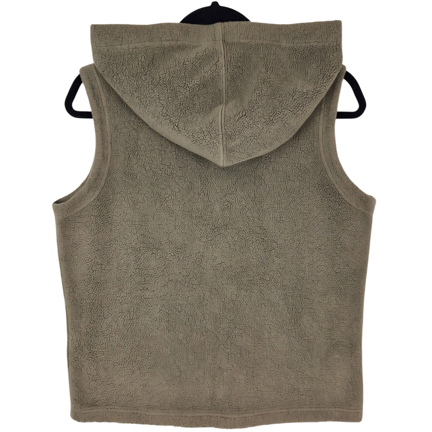 Vintage Calvin Klein 90's Khaki Green Hooded Fleece Vest Size M
