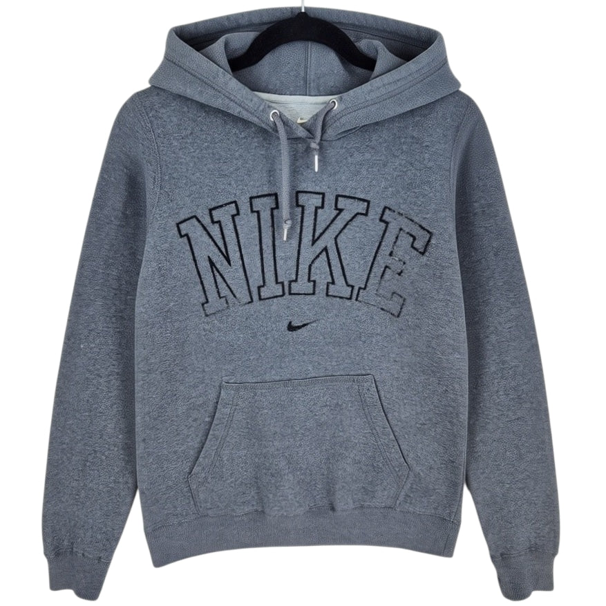 Nike Womens Grey Chest Script Hoodie Size M