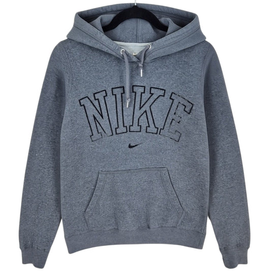 Nike Womens Grey Chest Script Hoodie Size M