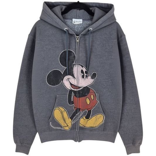 Disney Mickey Mouse Grey Zip Hoodie Size S