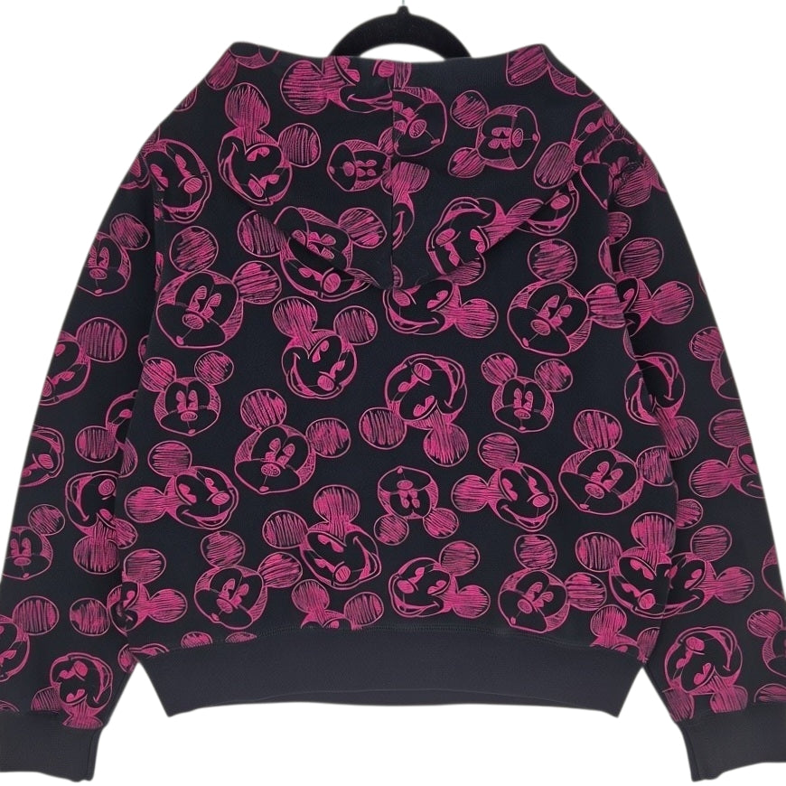 Disney Mickey Mouse Womens Black Zip Hoodie Size XL