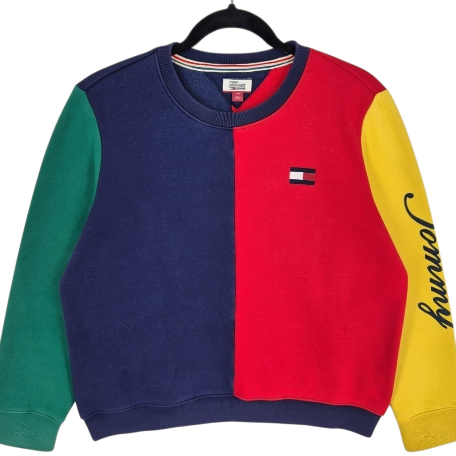 Tommy Hilfiger Denim Dark Blue Embroidered Crewneck Sweater Size L
