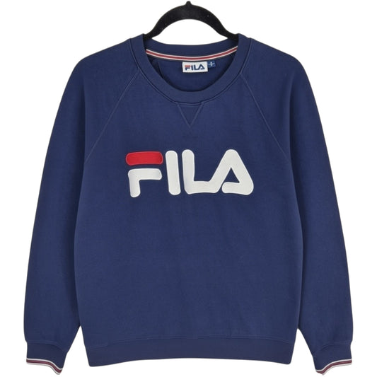 FILA Dark Blue Embroidered Crewneck Sweater Size S