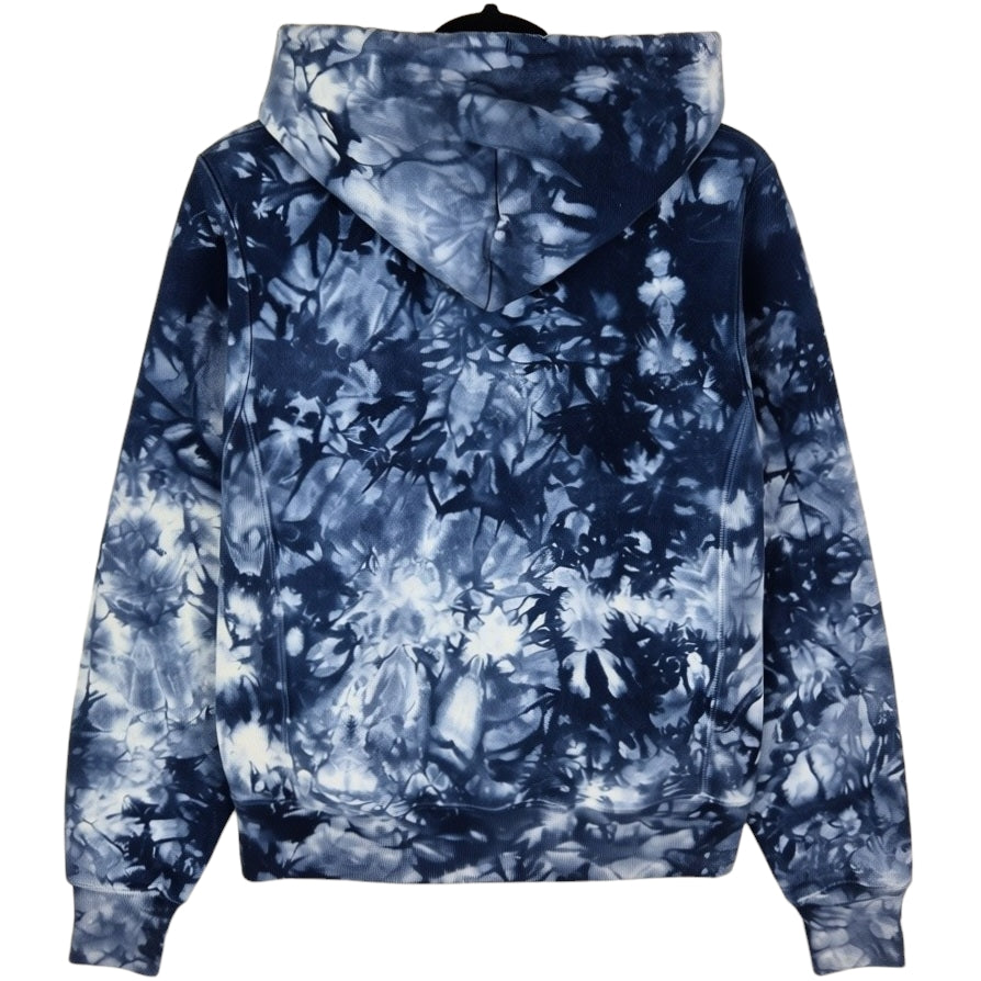 Champion Reverse Weave Blue Tie Dye Heavy Hoodie Size XS