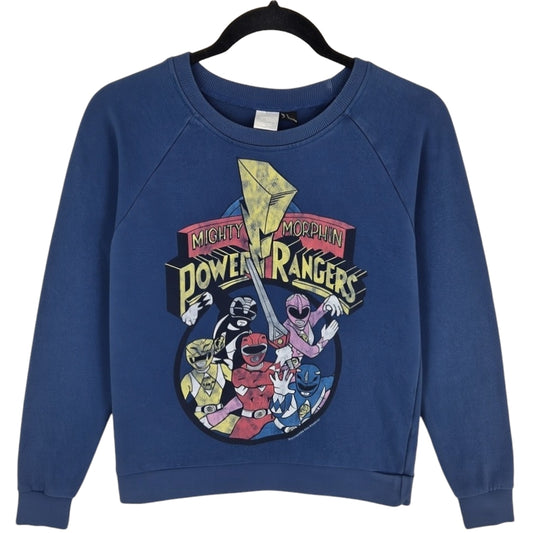 Disney Power Rangers Dark Blue Light Crewneck Sweater Size S