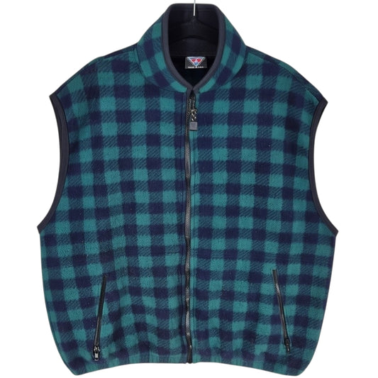 Vintage Timberline Colorado 90's Green USA Made Fleece Vest Size XL