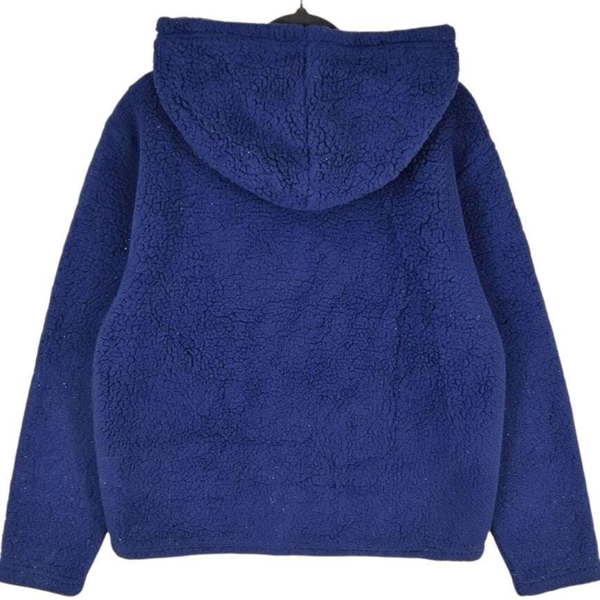 FILA Dark Blue Embroidered Fleece Hoodie Size M