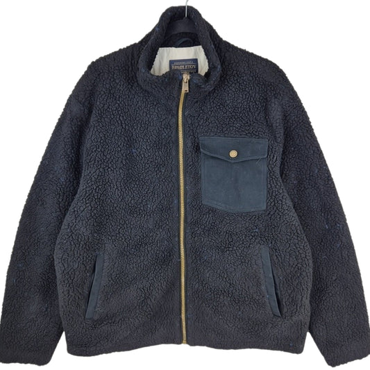 Pendleton Black Heavy Fleece Zip Jumper Size XL