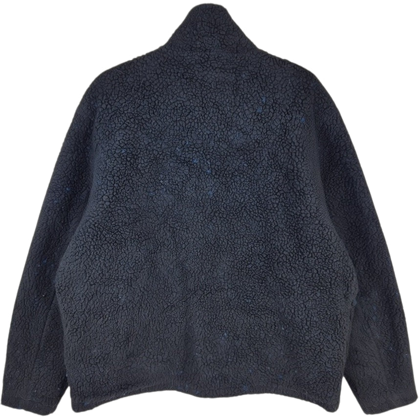 Pendleton Black Heavy Fleece Zip Jumper Size XL