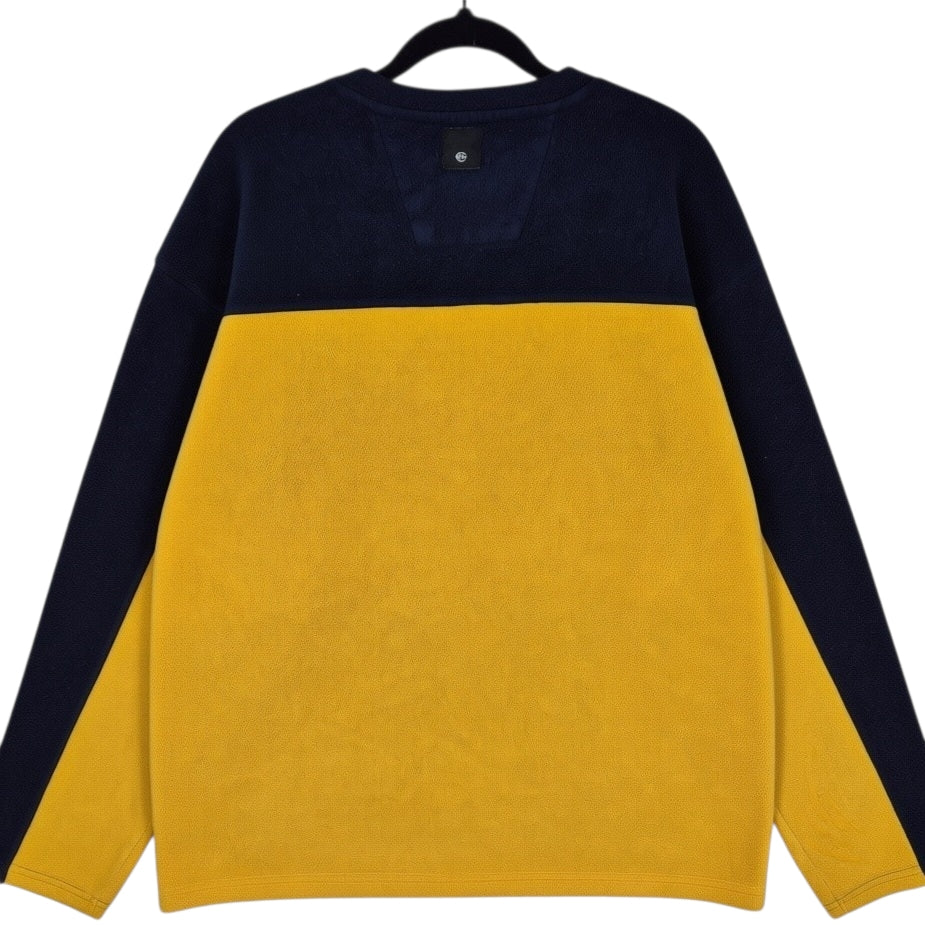 Vintage Nautica Competion 90's Yellow & Blue USA Fleece Jumper Size XL