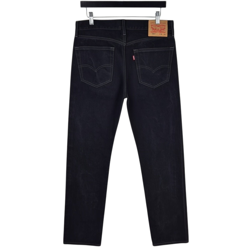 Levis 505 Jeans Black Heavy Rigid Straight Leg Denim W32
