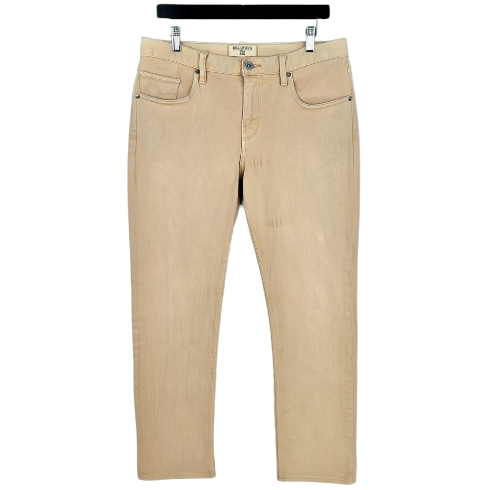 Billabong Jeans Brown Straight Leg Stretch Denim W34