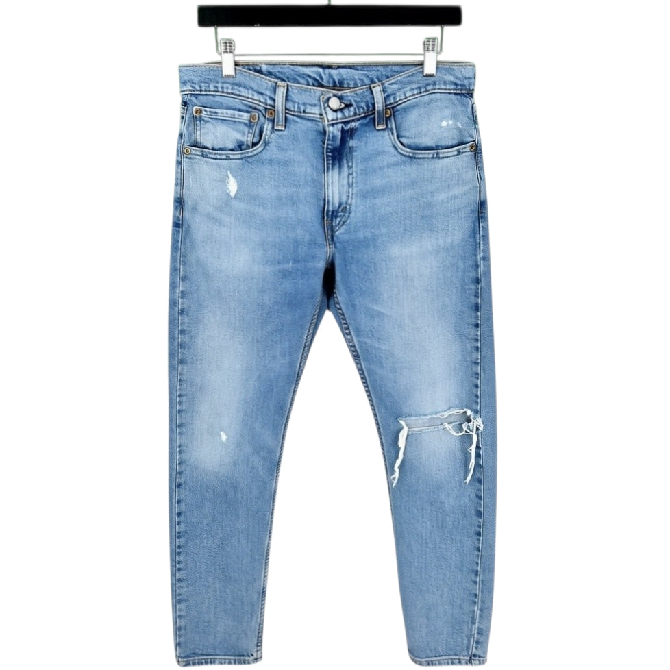 Levis 512 Jeans Light Blue Slim Distressed Denim W32