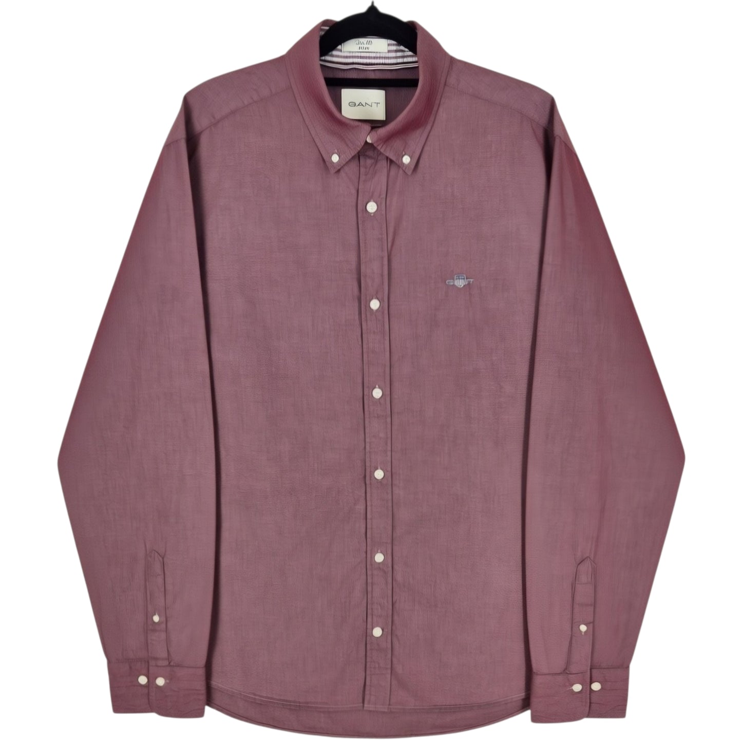 Gant Shiny Burgundy Slim Fit Poplin Dress Shirt Size XL