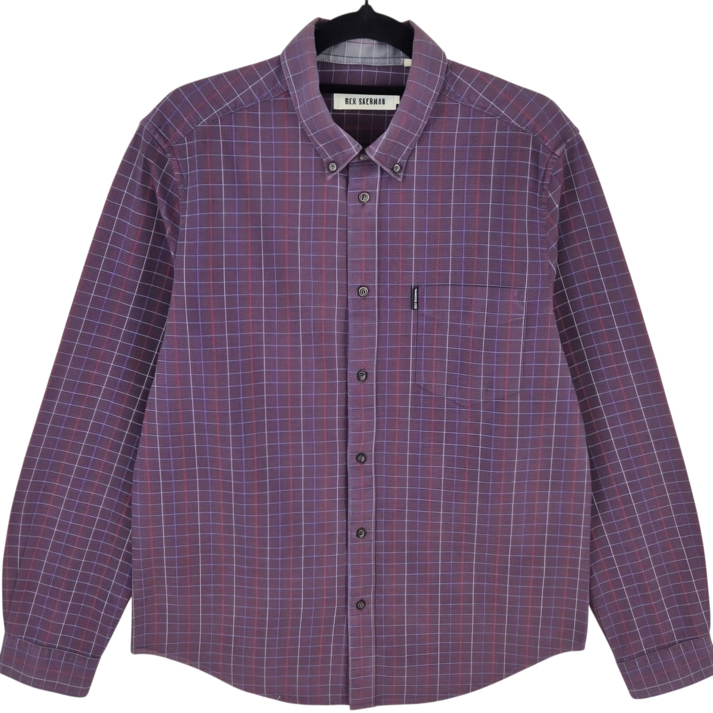 Ben Sherman Dark Burgundy Dress Shirt Size M