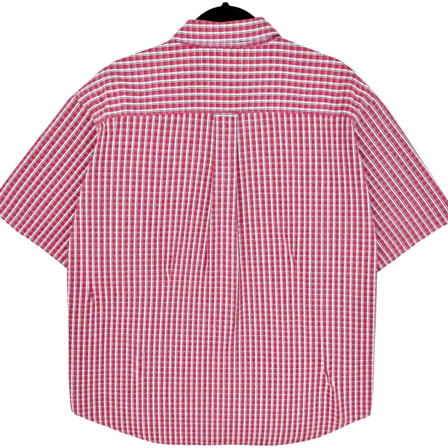 Nautica Red Checkered Short Sleeve Button Shirt Size L