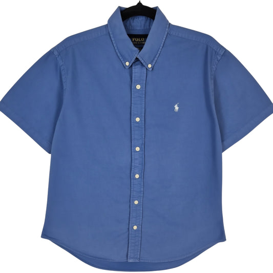 Polo Ralph Lauren Blue Slim Fit Short Sleeve Button Shirt Size S