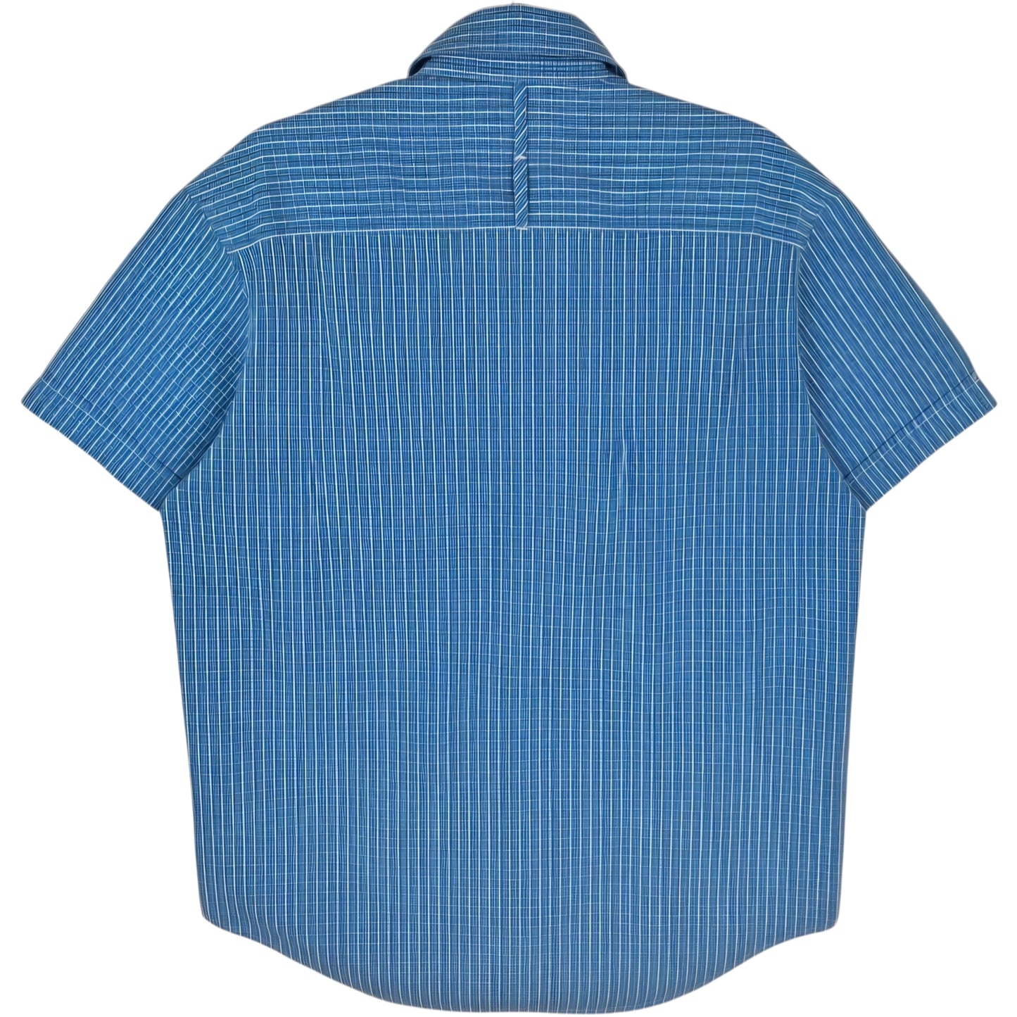 Nautica Blue Checkered Short Sleeve Button Shirt Size M