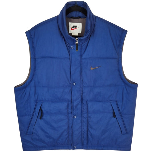 Vintage Nike 90's Dark Blue Padded Vest Size L