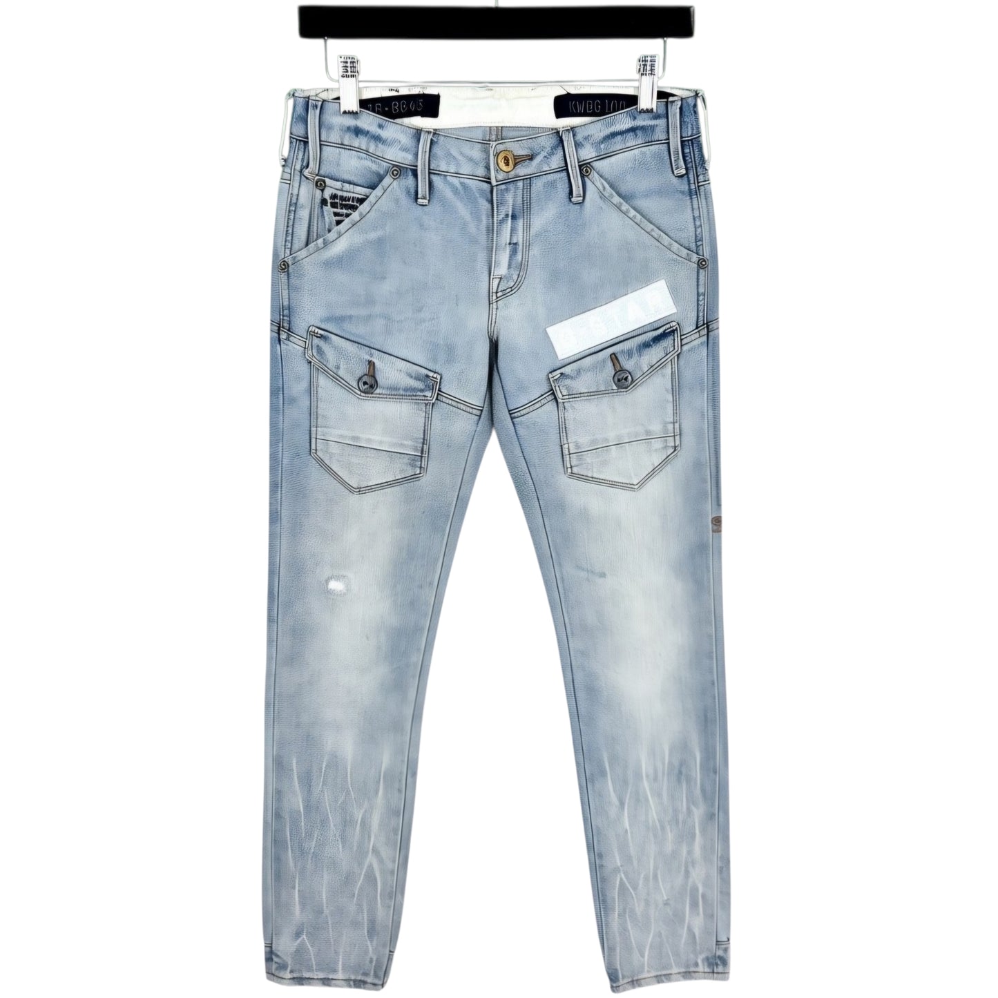 Vintage G Star Raw Jeans Womens Light Blue Low Waist Denim W28