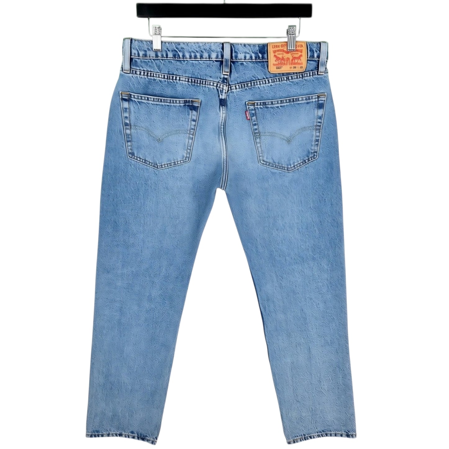 Levis 502 Jeans Light Blue Classic Distresed Denim W33