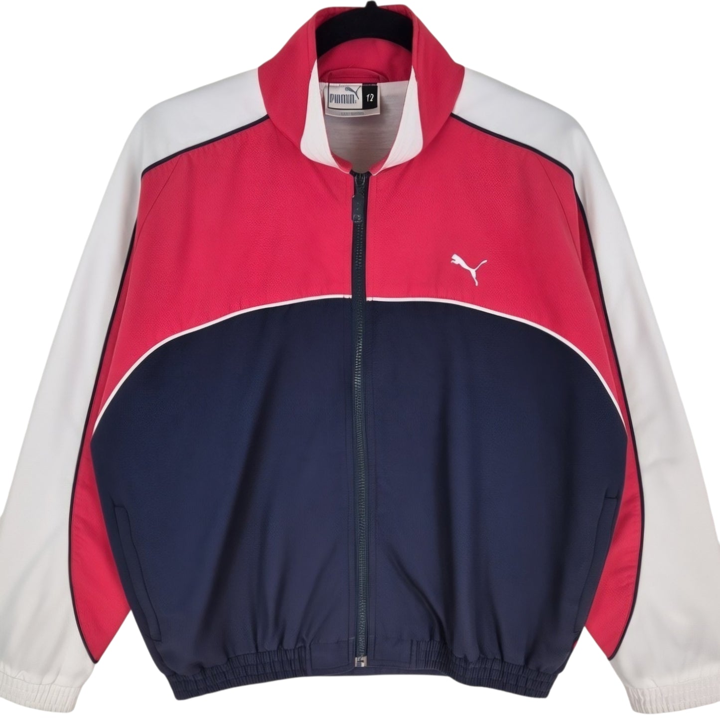 Vintage Puma 90's Womens Black Red & White Zip Jacket Size M