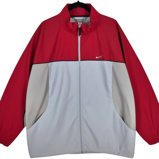 Vintage Nike 2000's Grey & Red Spray Jacket Size 2XL
