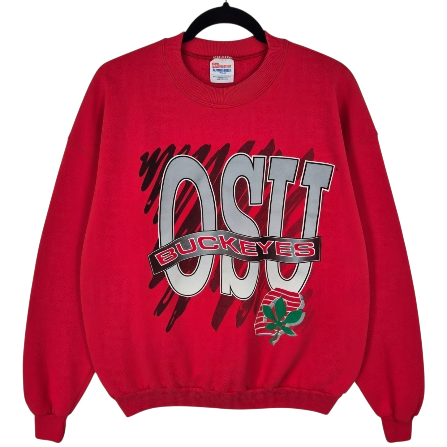 Vintage Ohio State Buckeyes 90's Red USA Made Crewneck Sweater Size XL