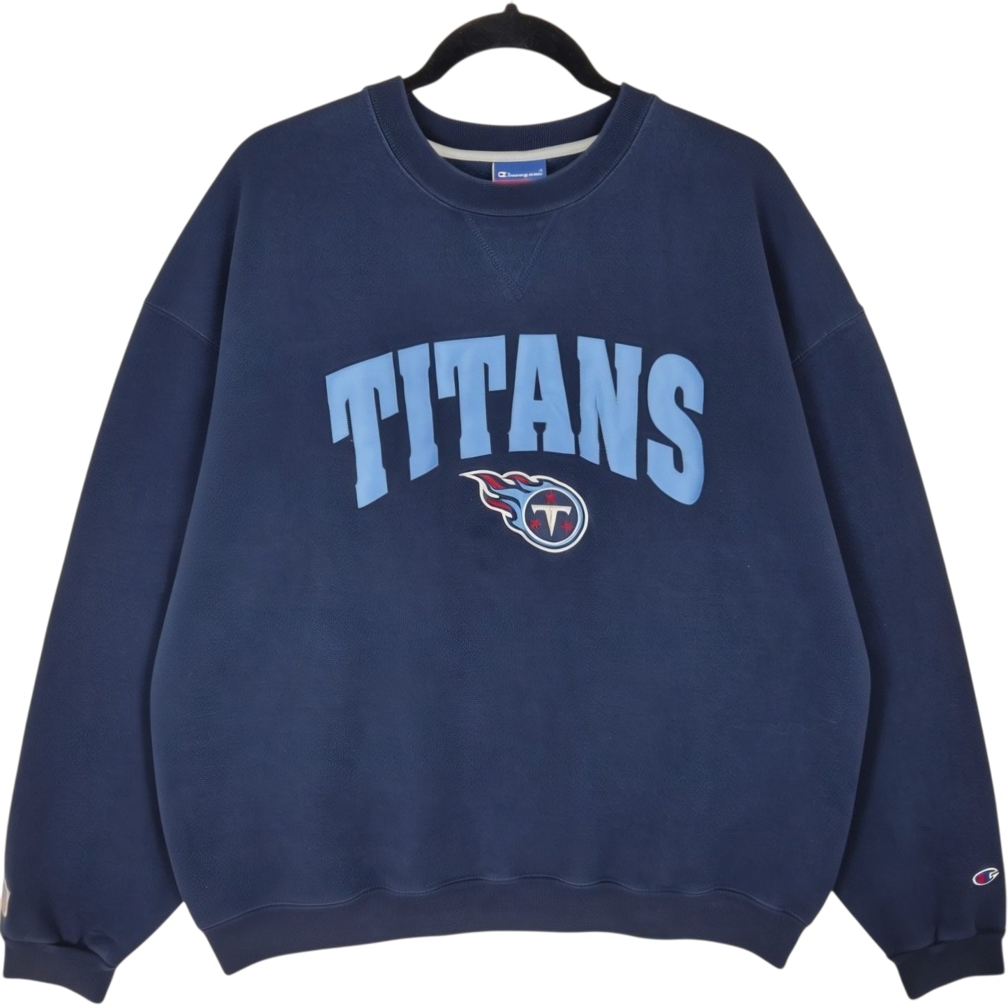 Vintage Champion NFL Tennessee Titans Dark Blue Crewneck Sweater Size 2XL