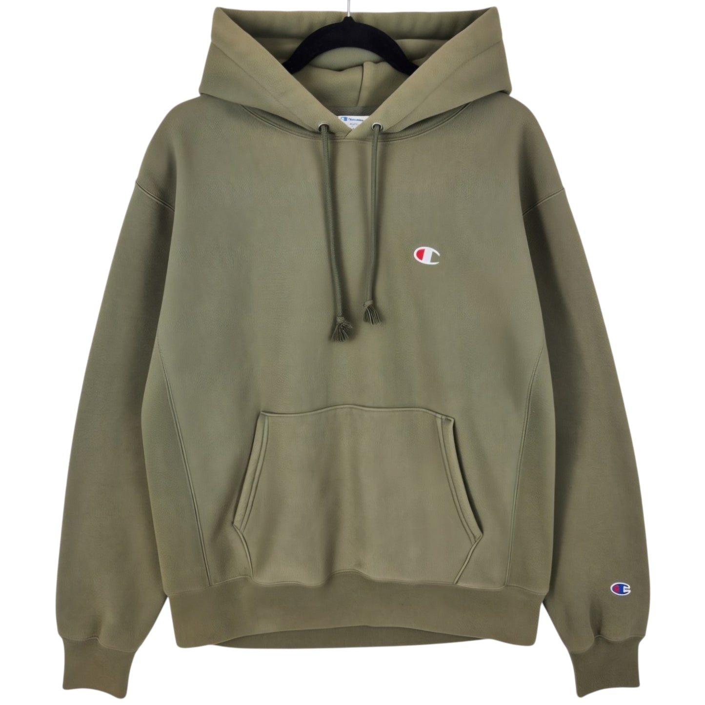 Champion Reverse Weave Olive Green Heavy Hoodie Size M