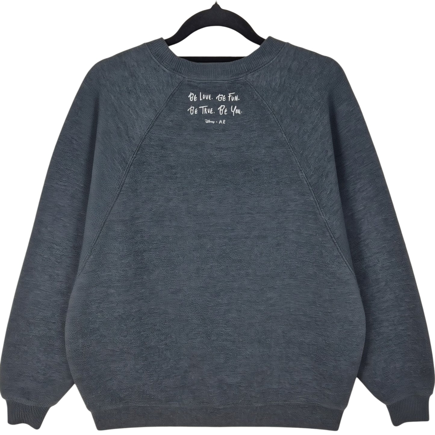 Disney Mickey Mouse Dark Grey Oversized Crewneck Sweater Size S