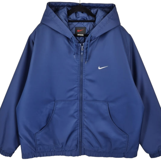 Vintage Nike 90's Womens Dark Blue Padded Nylon Jacket Size XL