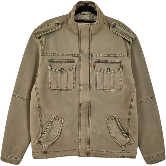 Levis Brown Heavy Fleece Insulated Jacket Size L