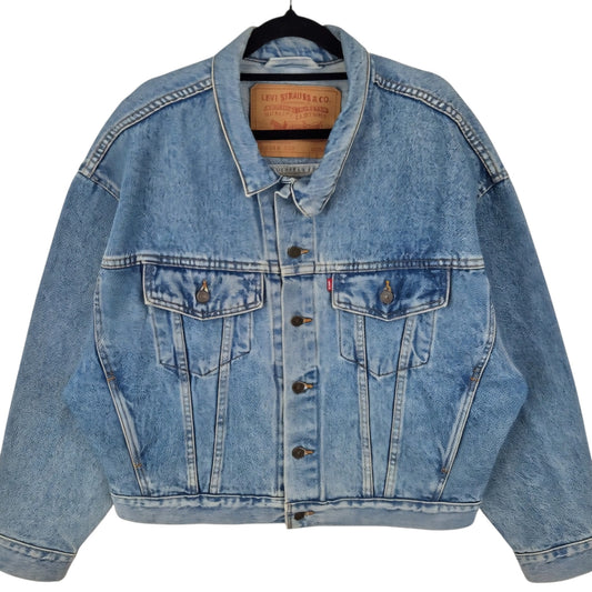 Vintage Levis 90's Blue Heavy USA Made Denim Jacket Size M