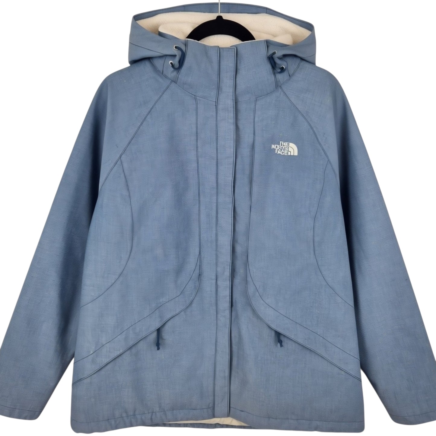 The North Face Womens Steel Blue Fleece Quilted Jacket Size L