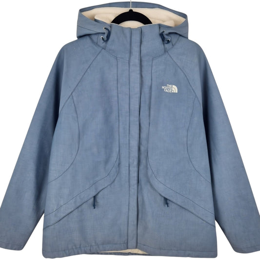 The North Face Womens Steel Blue Fleece Quilted Jacket Size L