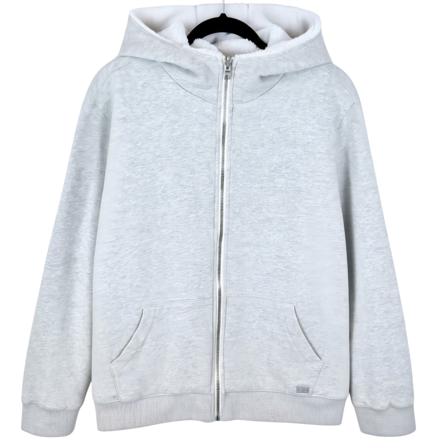 Armani Exchange Light Grey Quilted Hoodie Size M