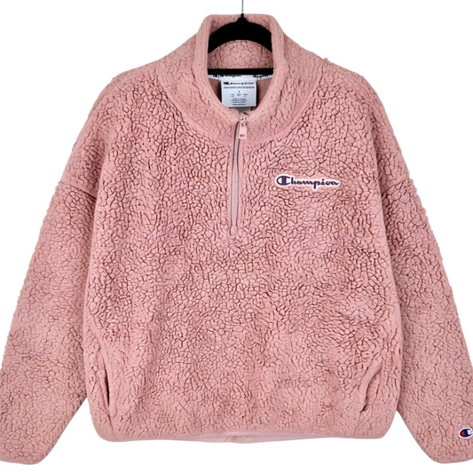 Champion Womens Pink Oversized Fleece Jumper Size L