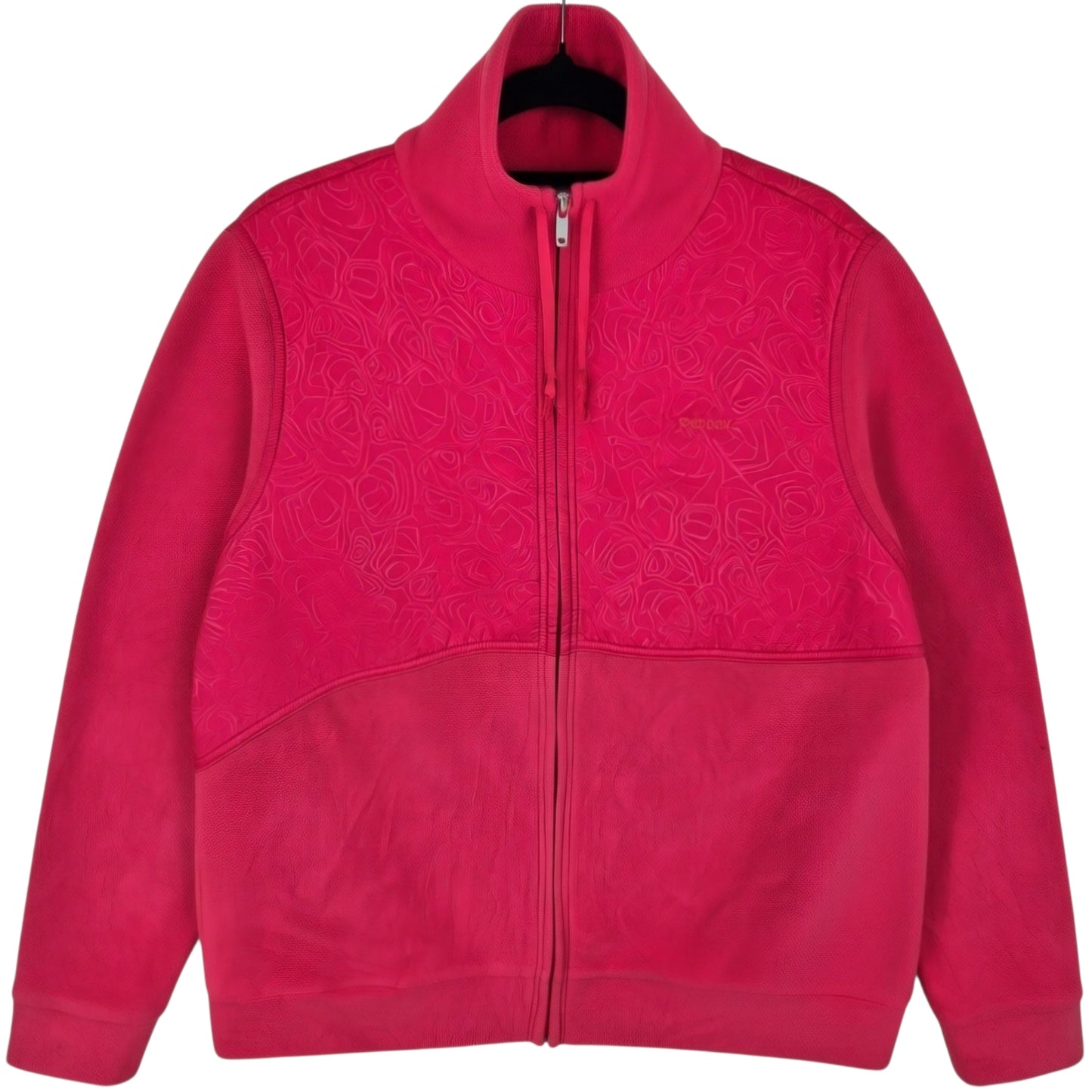 Reebok Womens Hot Pink Fleece Zip Jumper Size XL