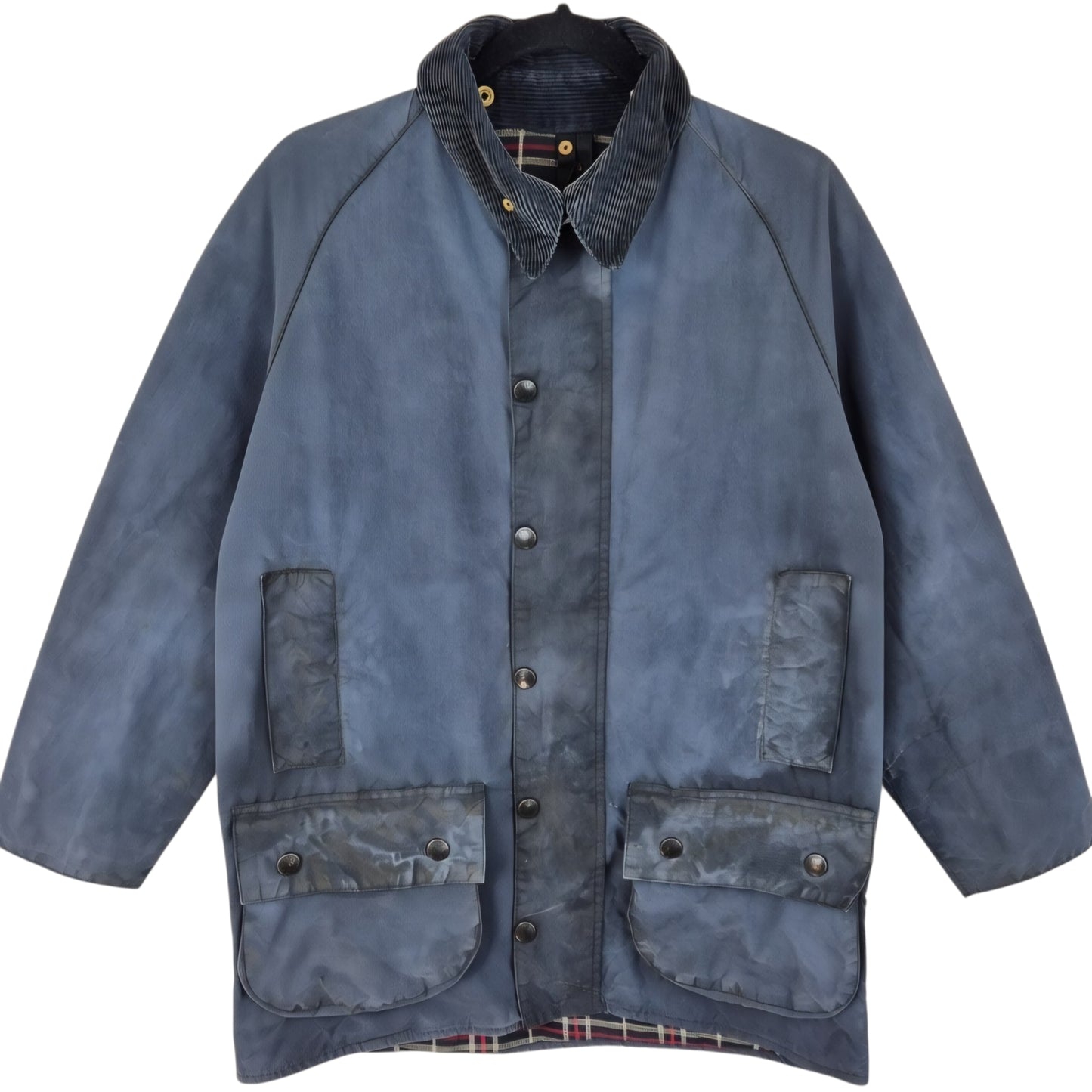 Vintage Barbour Dark Grey Heavy Trench Coat Wax Jacket Size M