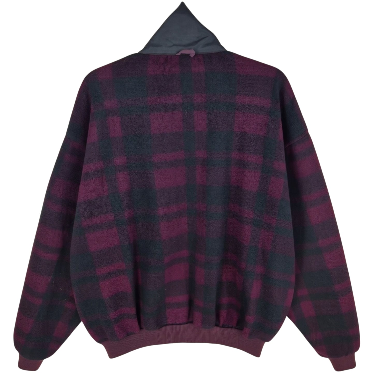 Vintage Wolverine Adventure 90's Burgundy & Black Fleece Zip Jumper Size XL