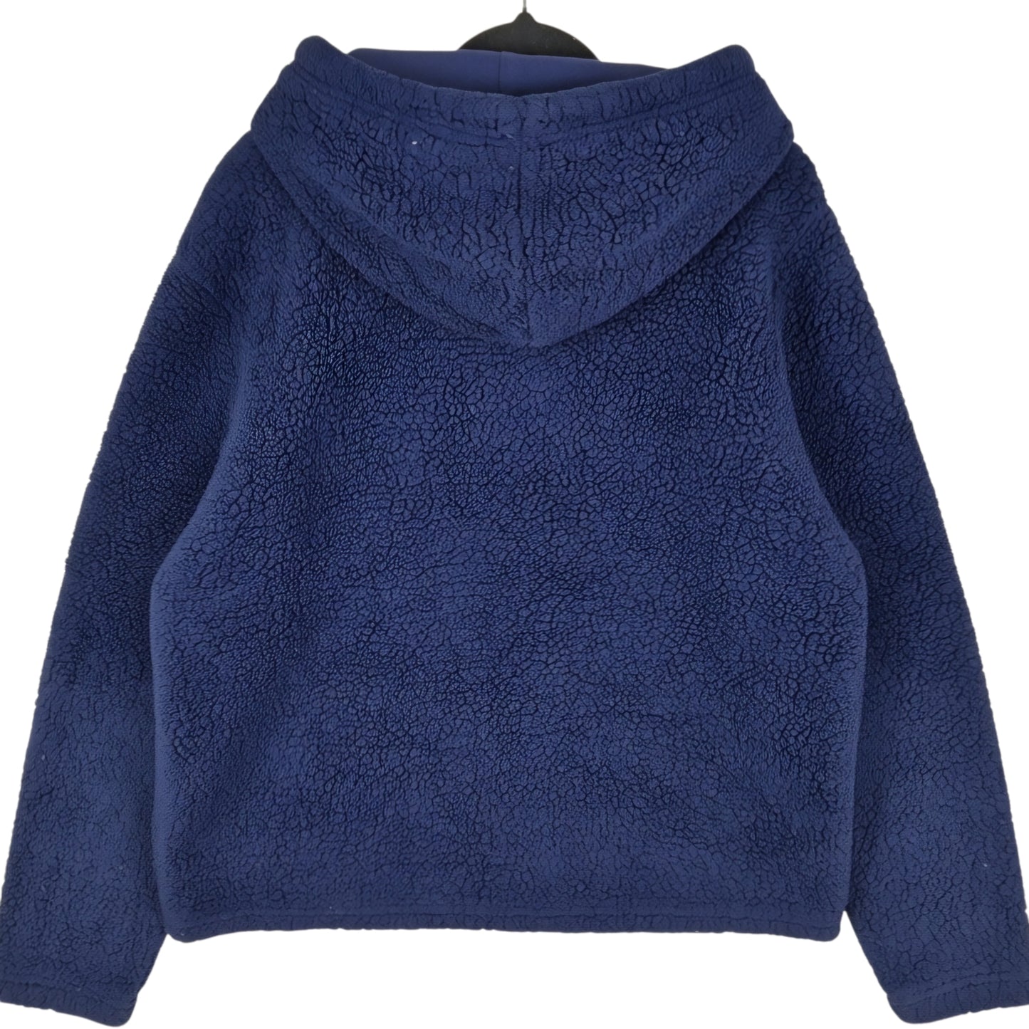 FILA Dark Blue Embroidered Fleece Hoodie Size L