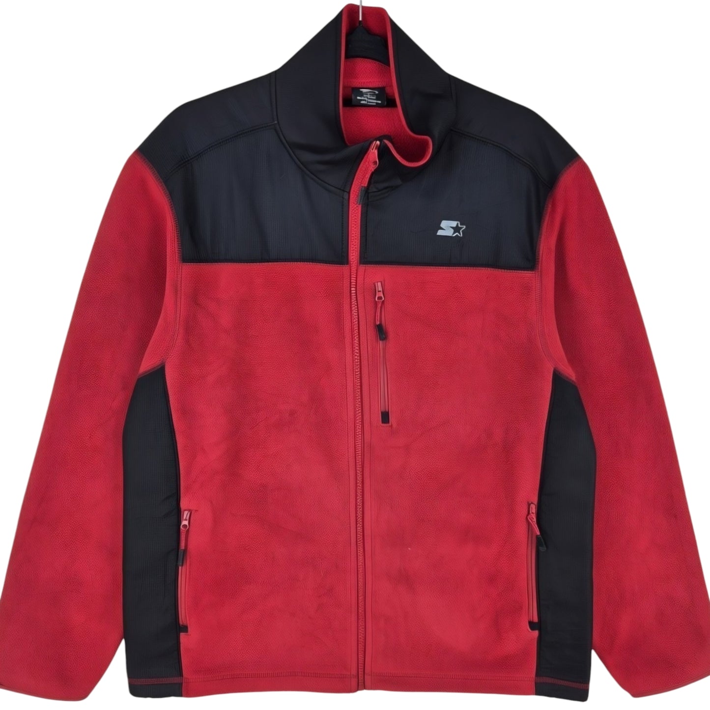 Vintage Starter Red Fleece Zip Jumper Size M