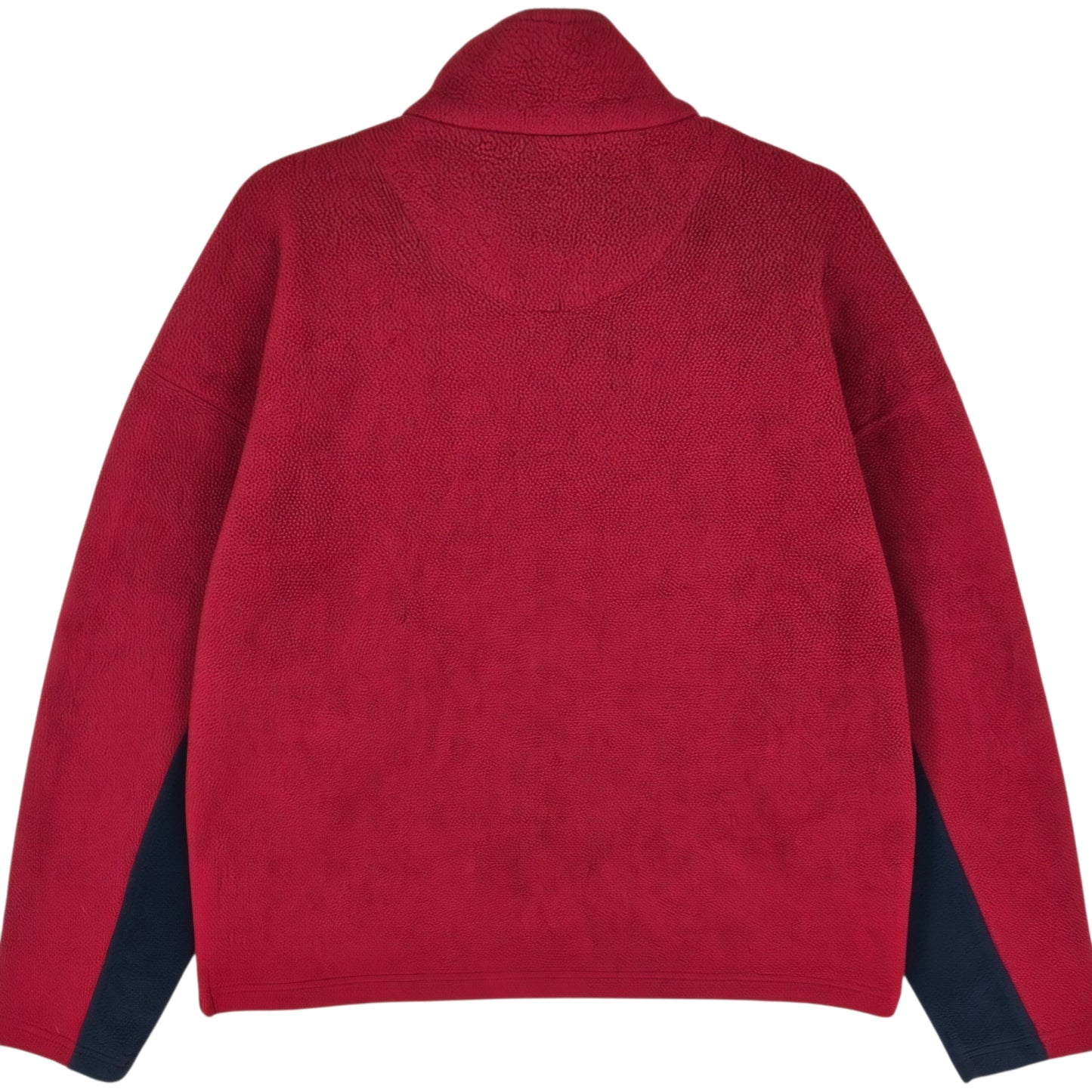 Vintage Cool Stuff 90's Red Quarter Zip Fleece Jumper Size L