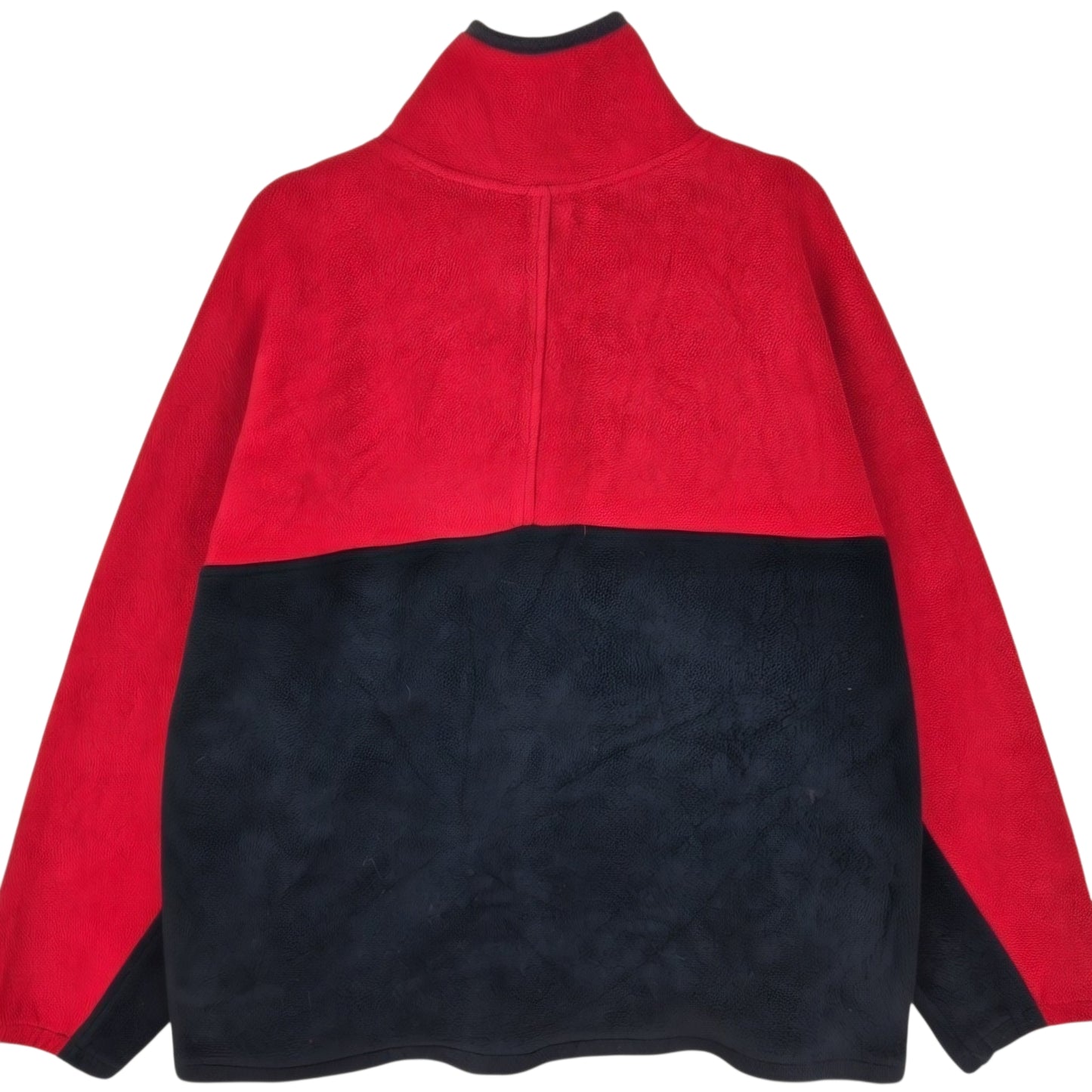 Vintage Smirnoff 90's Red & Black Quarter Zip Fleece Jumper Size XL